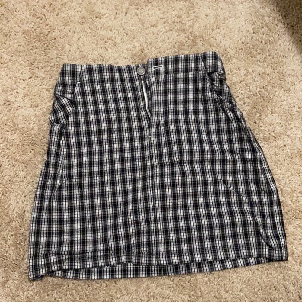 Hollister, plaid, black & white